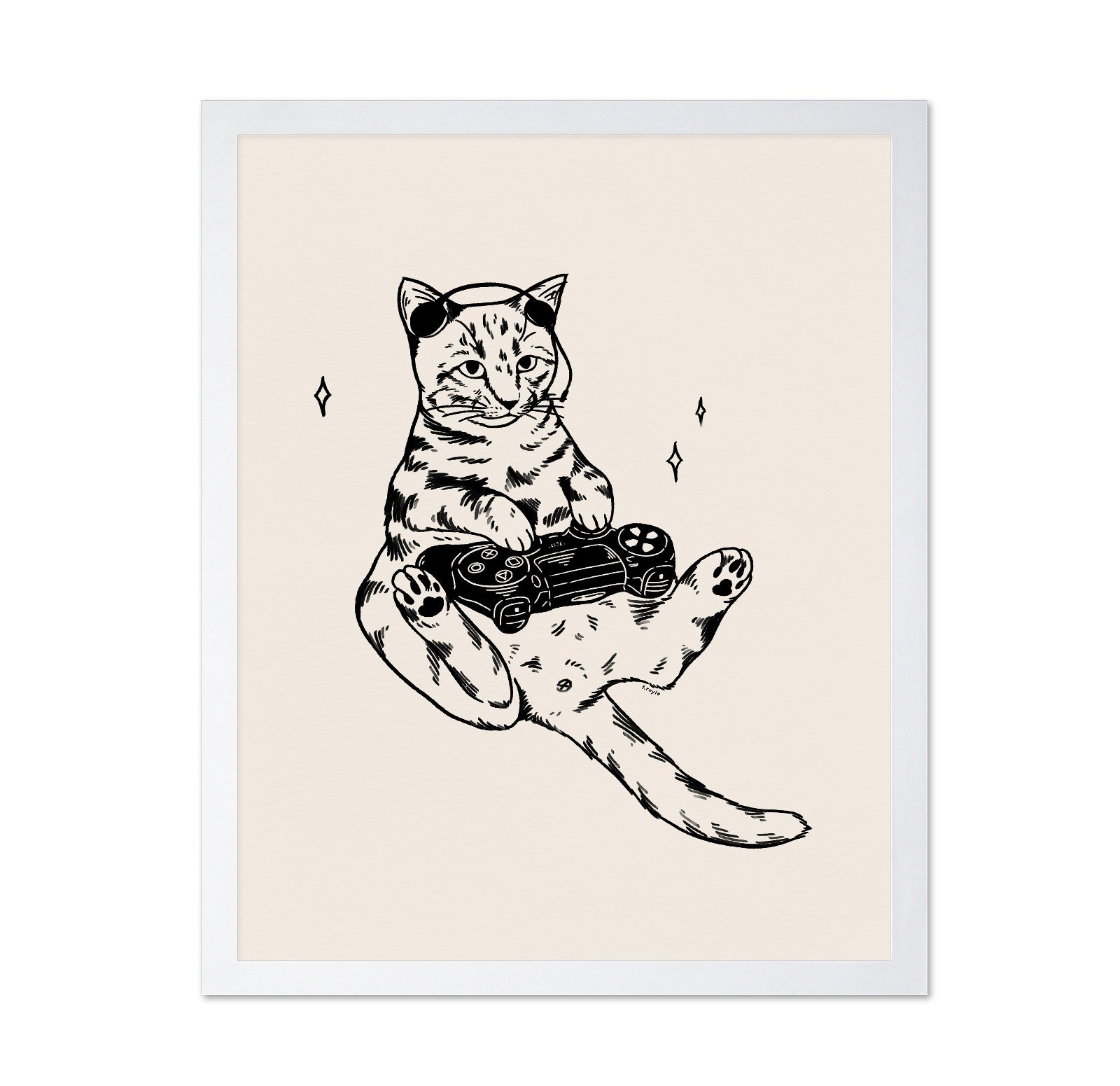 Gaming Cat Sketch