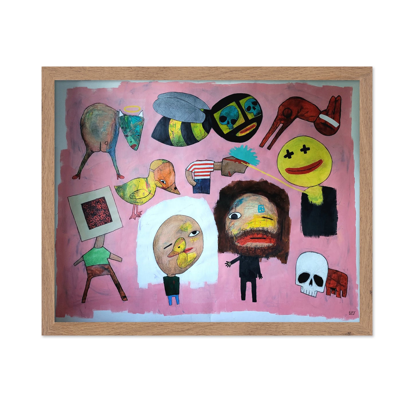 Pink Surreal Faces