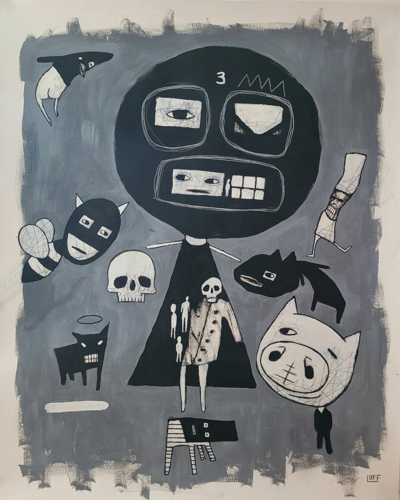 Monochrome Creature Faces