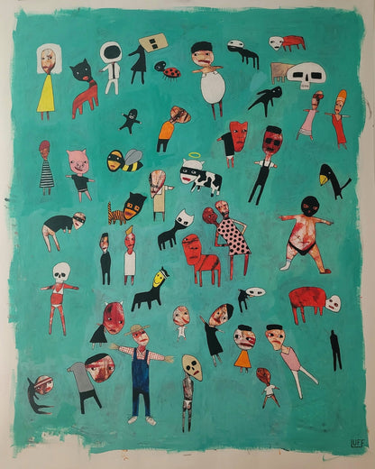 Floating Figures Crowd