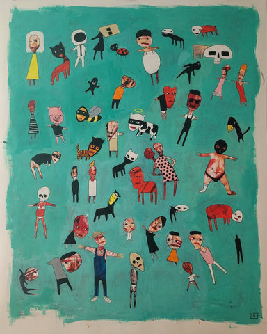 Floating Figures Crowd