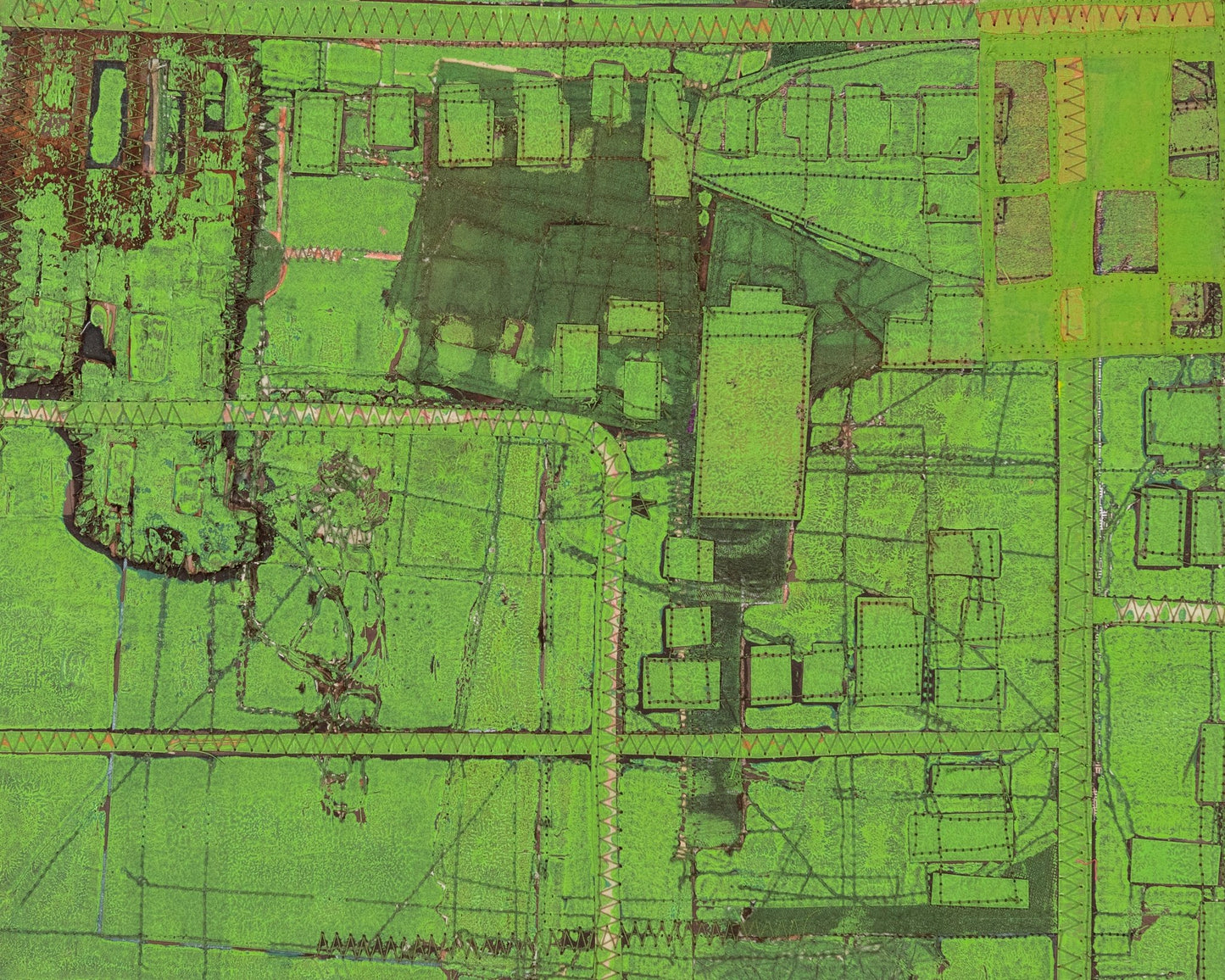 Green Abstract Map