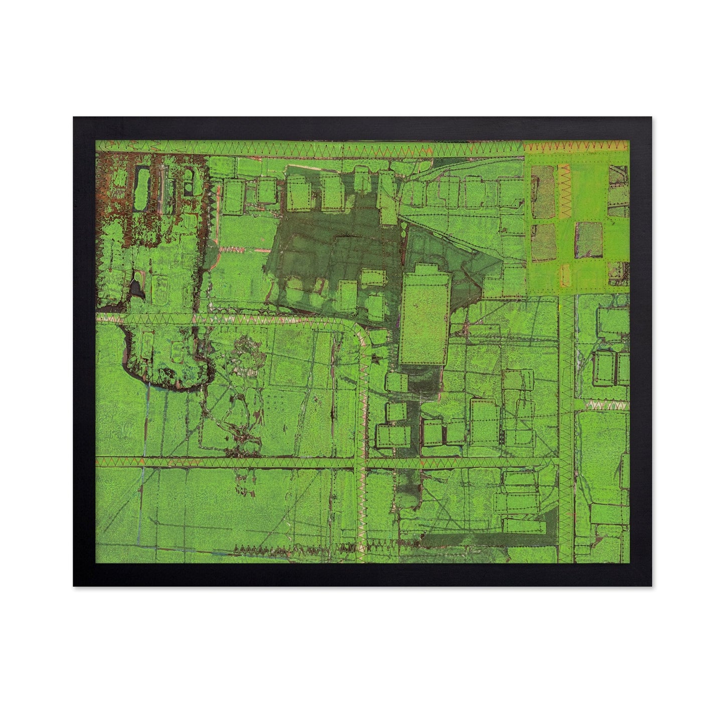 Green Abstract Map