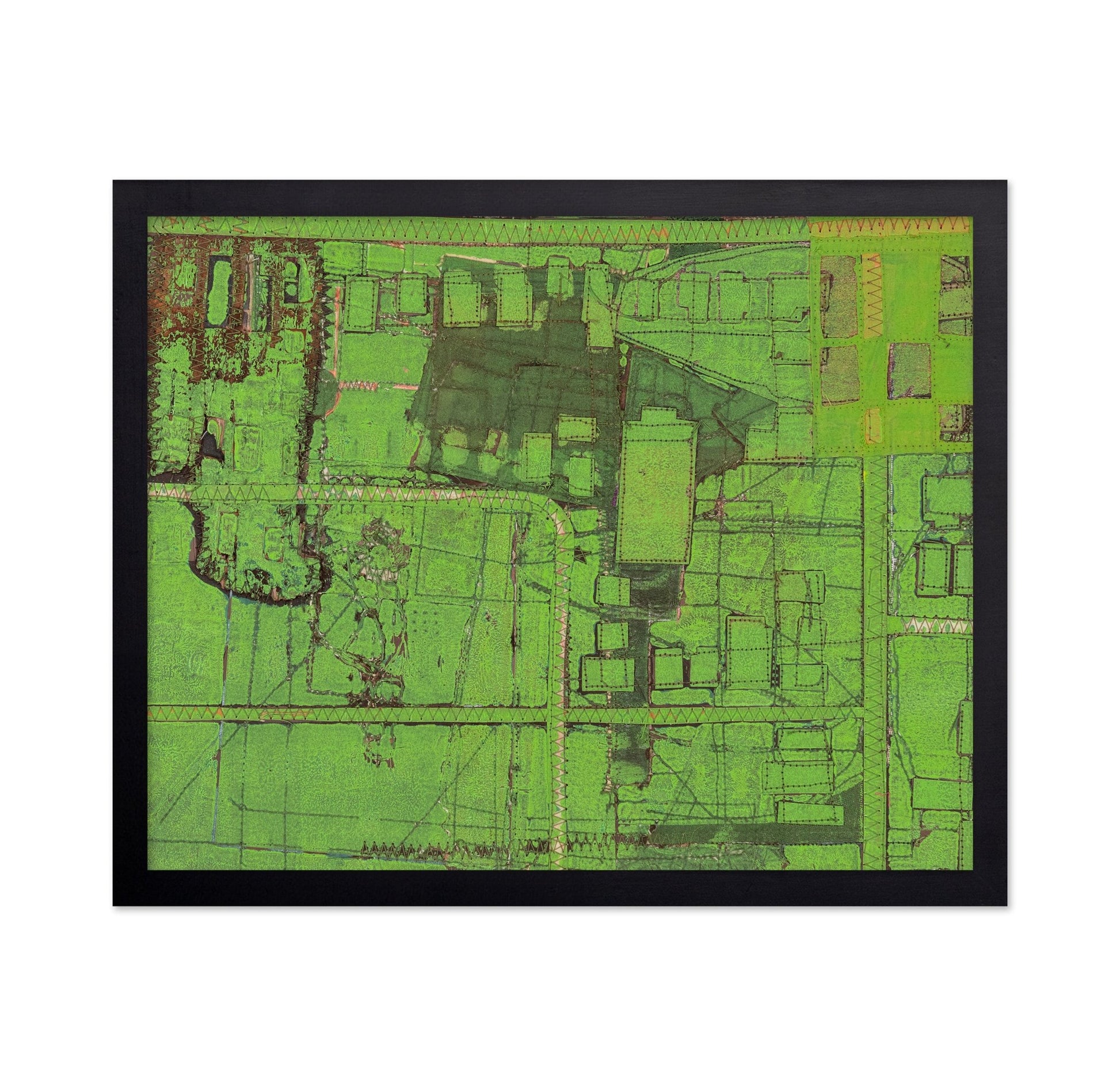Green Abstract Map