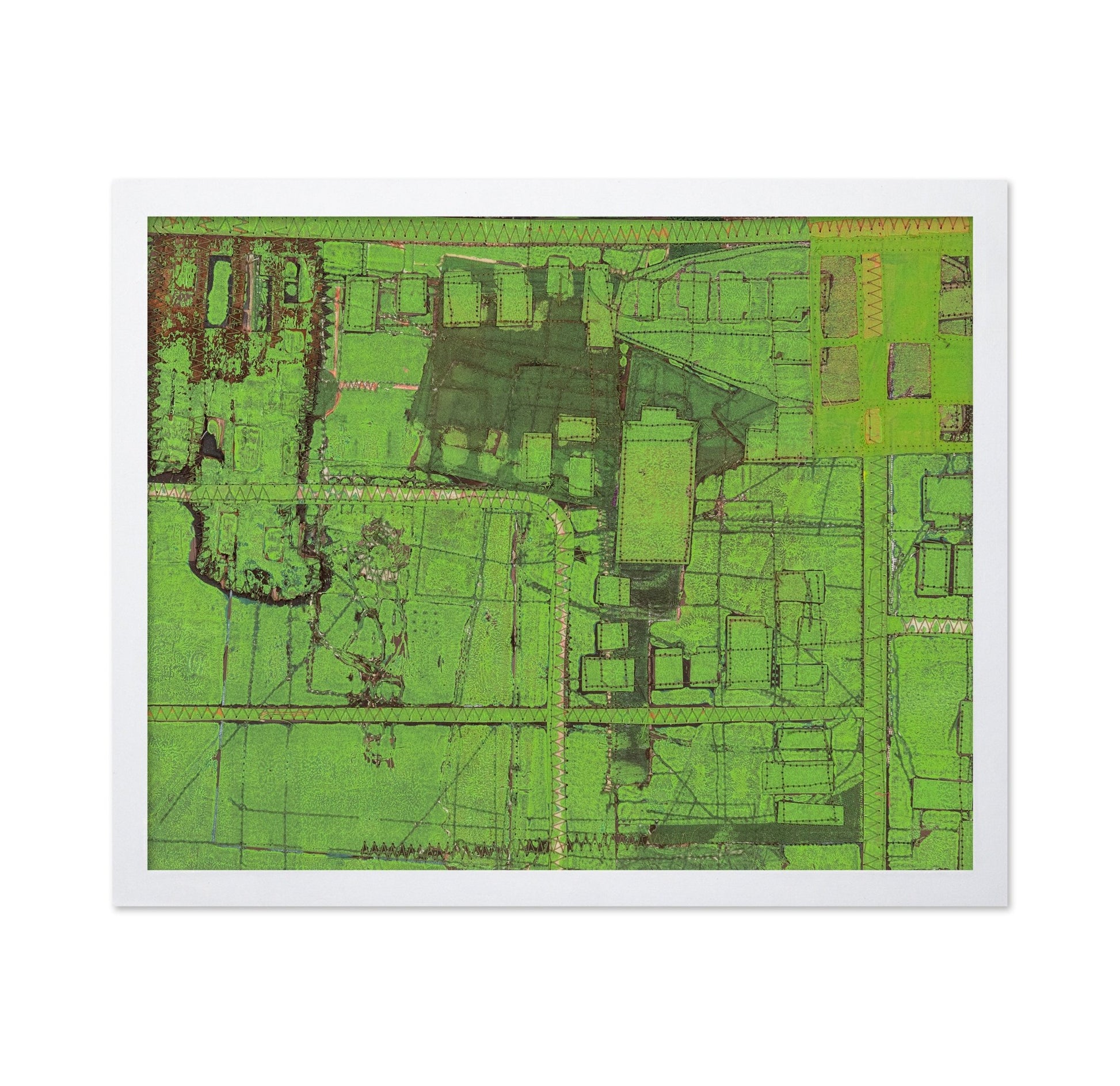 Green Abstract Map
