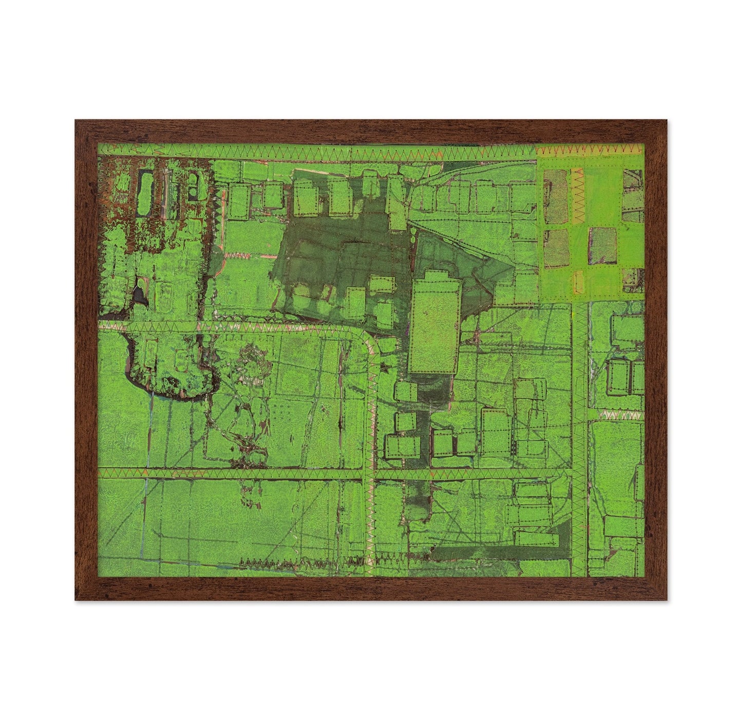 Green Abstract Map