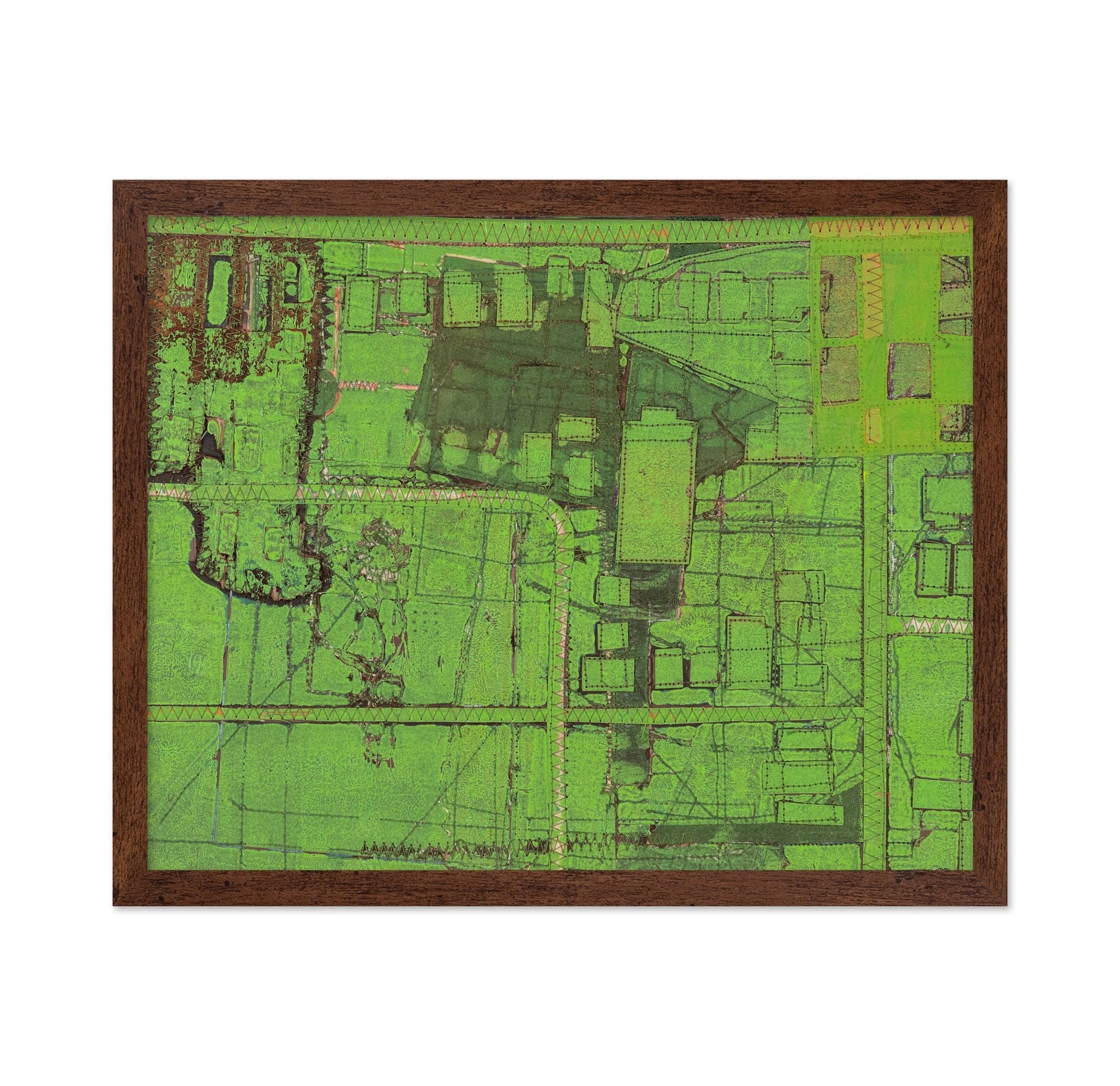 Green Abstract Map