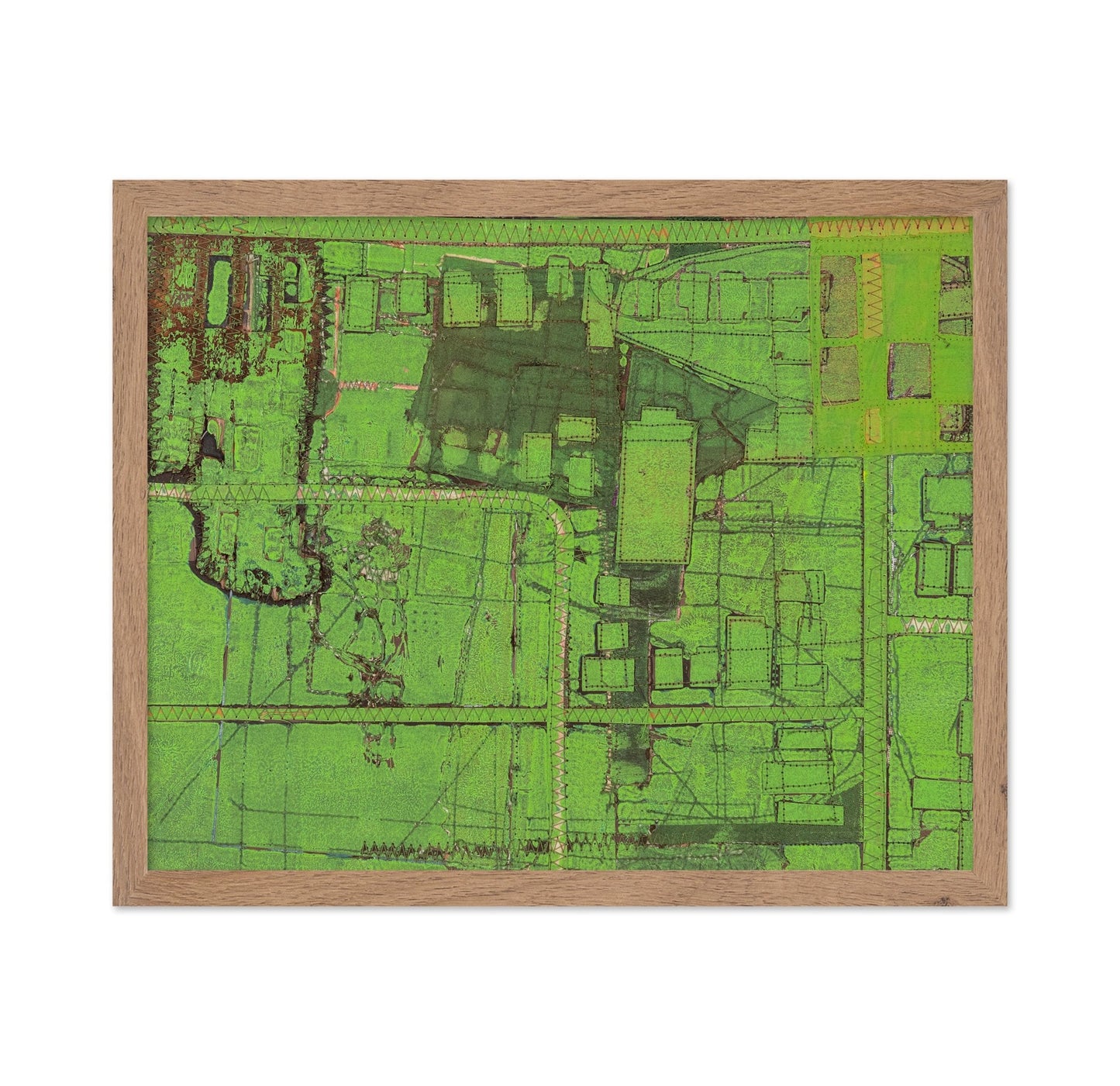 Green Abstract Map