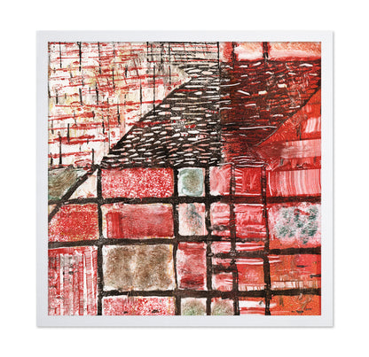 Red Abstract Grid