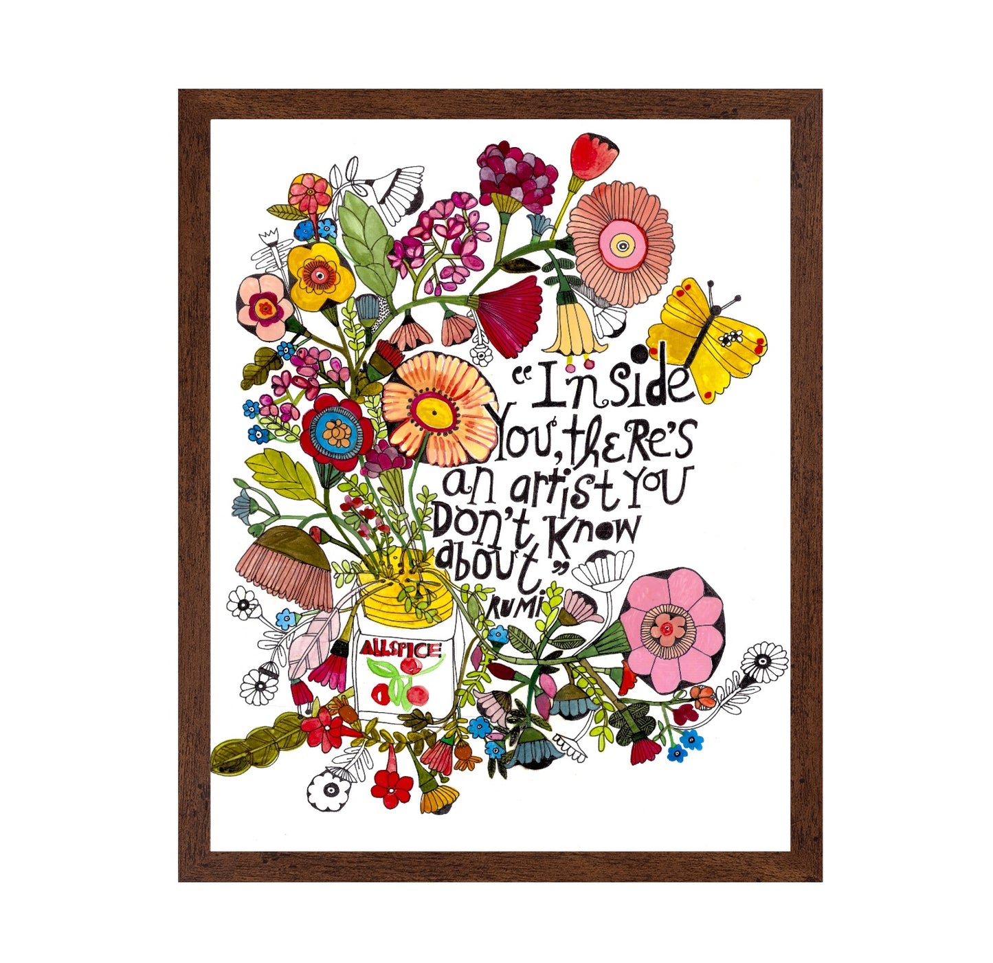 Artist Quote Floral Art