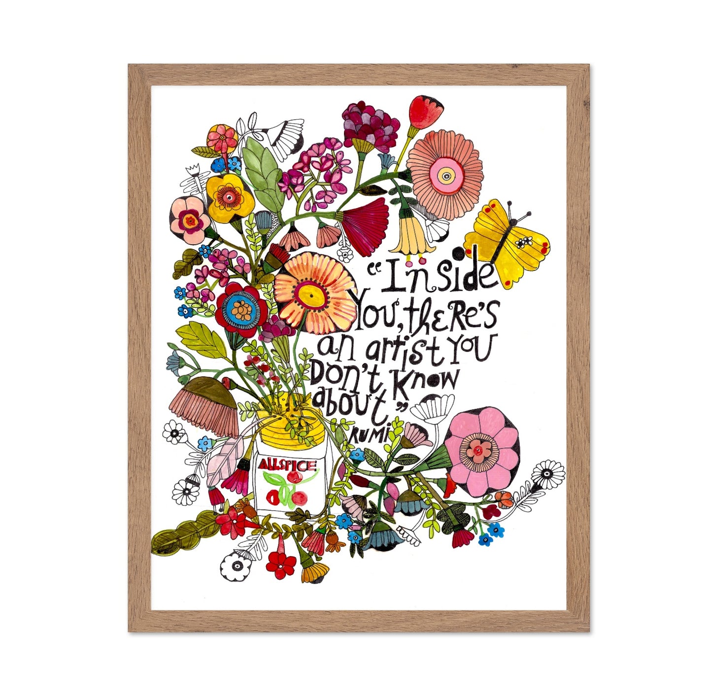 Artist Quote Floral Art