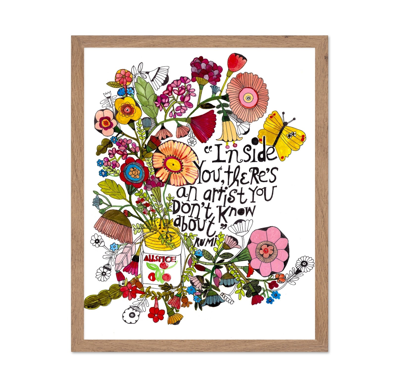 Artist Quote Floral Art