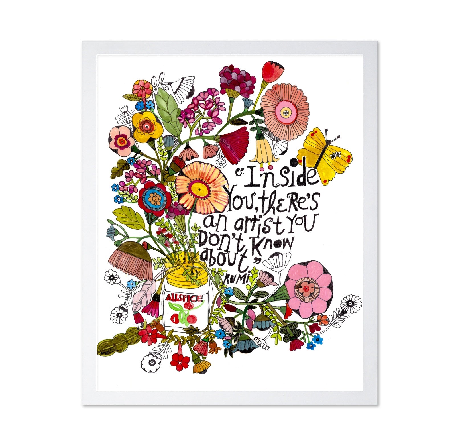 Artist Quote Floral Art