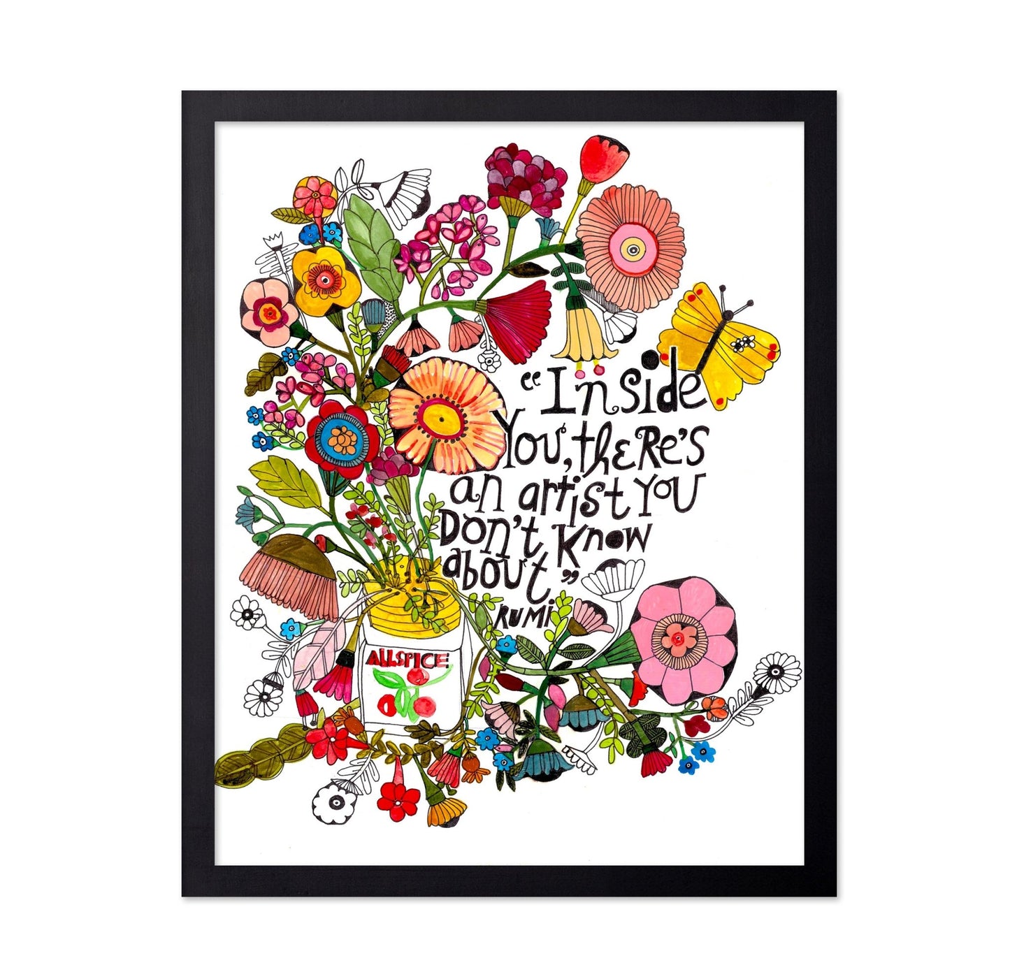 Artist Quote Floral Art