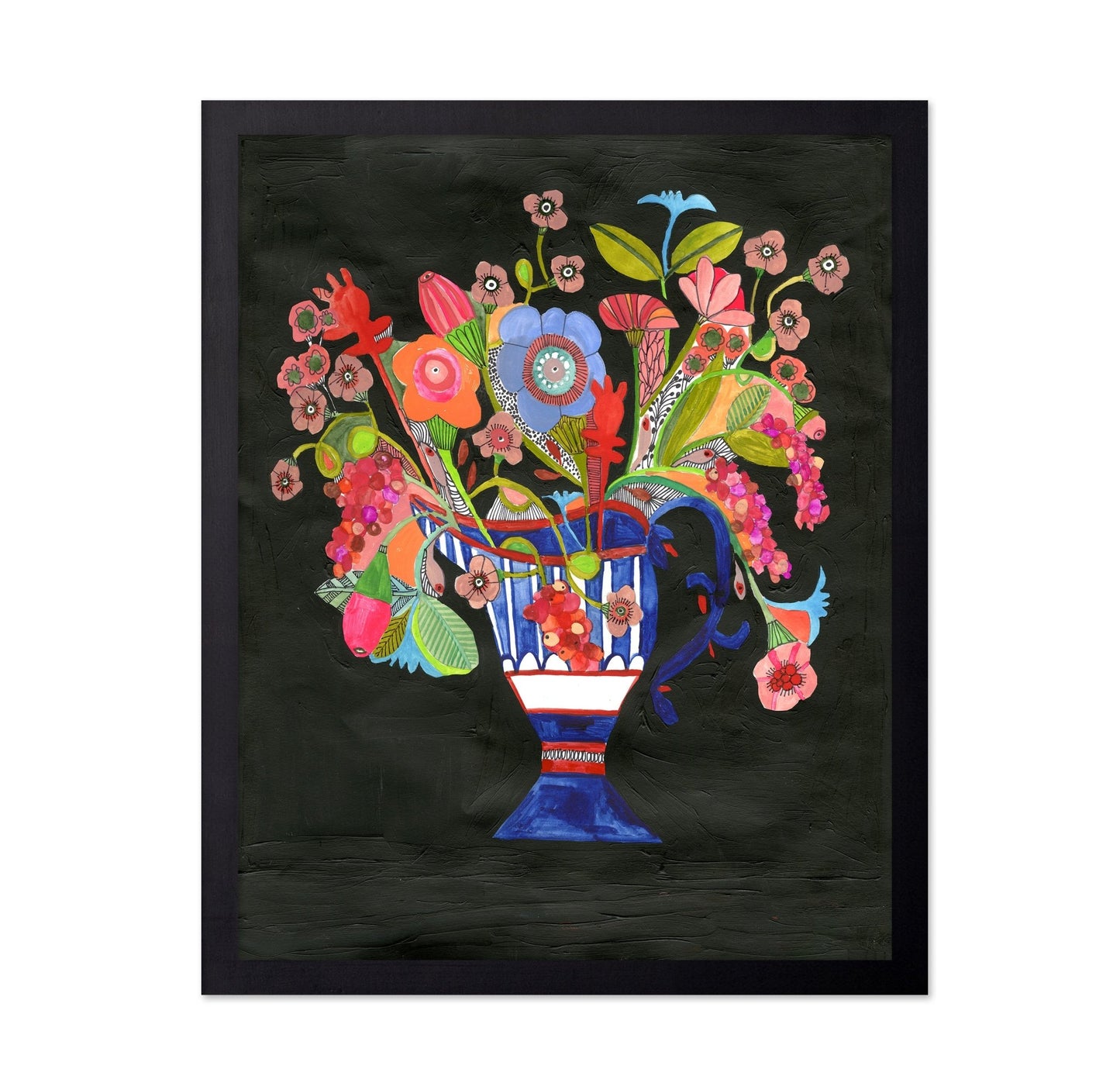 Dark Floral Vase No3