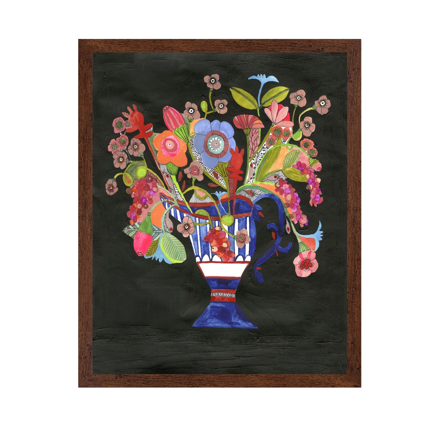 Dark Floral Vase No3