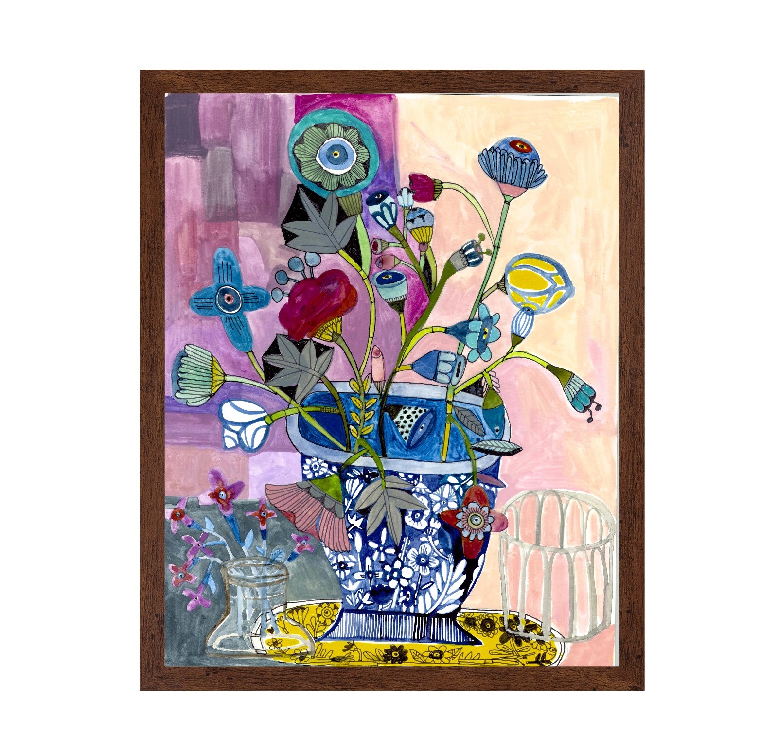 Blue Vase Floral Still Life