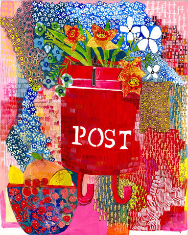 Post Box Floral Collage