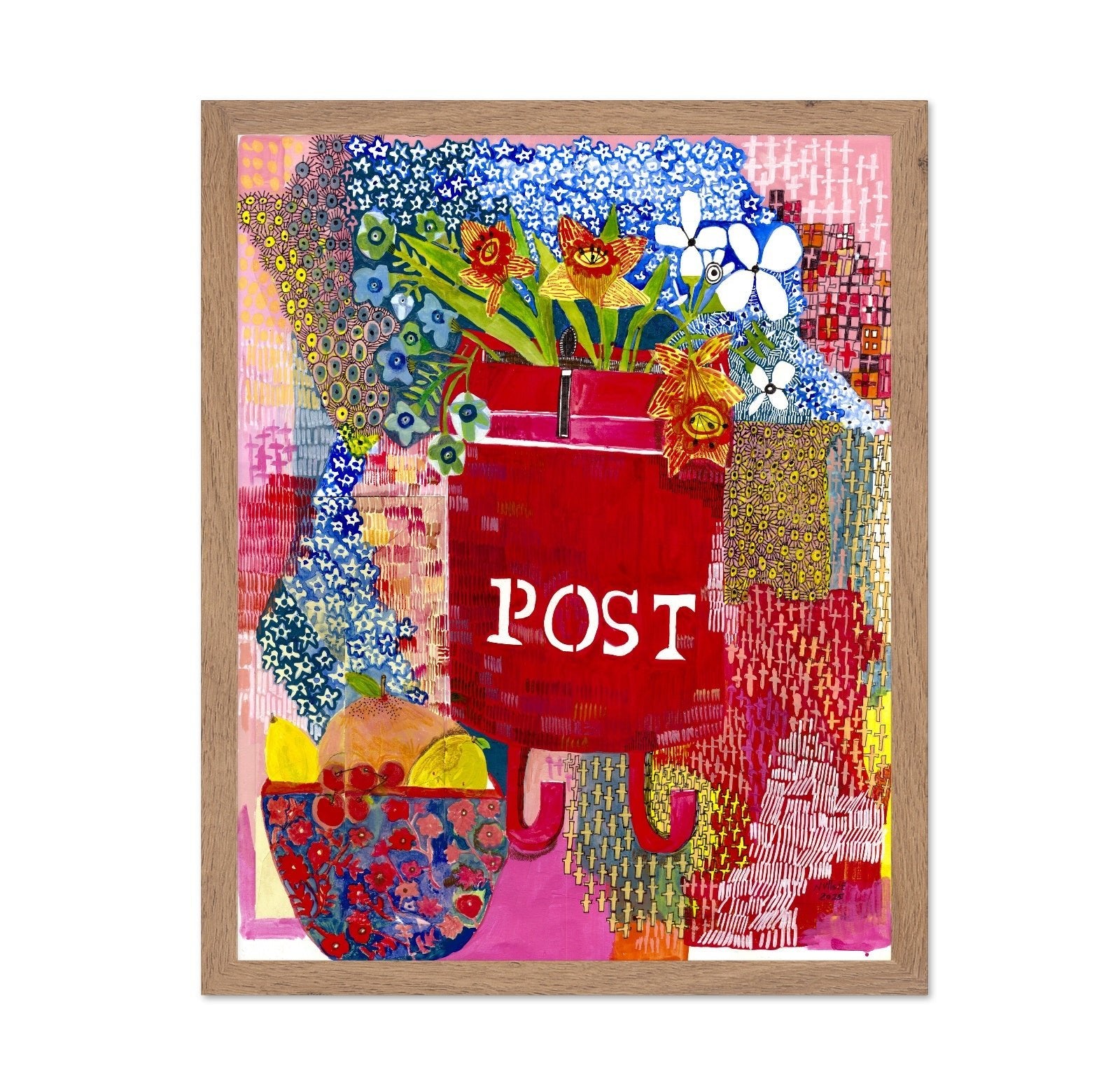 Post Box Floral Collage