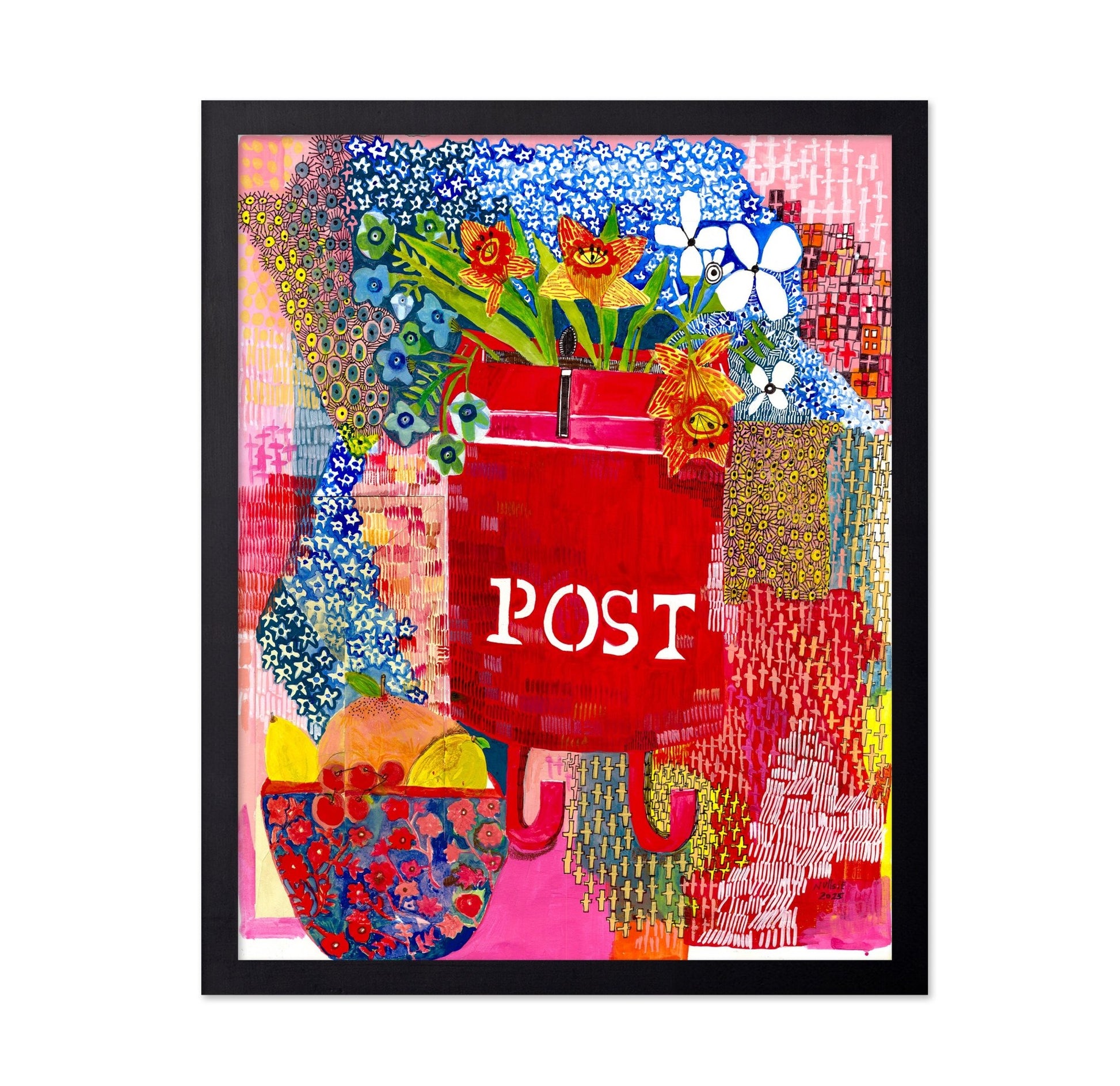 Post Box Floral Collage