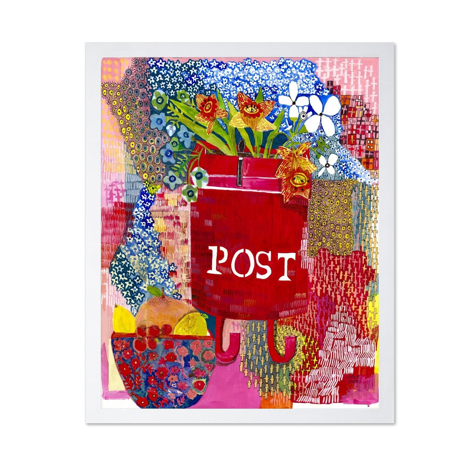 Post Box Floral Collage