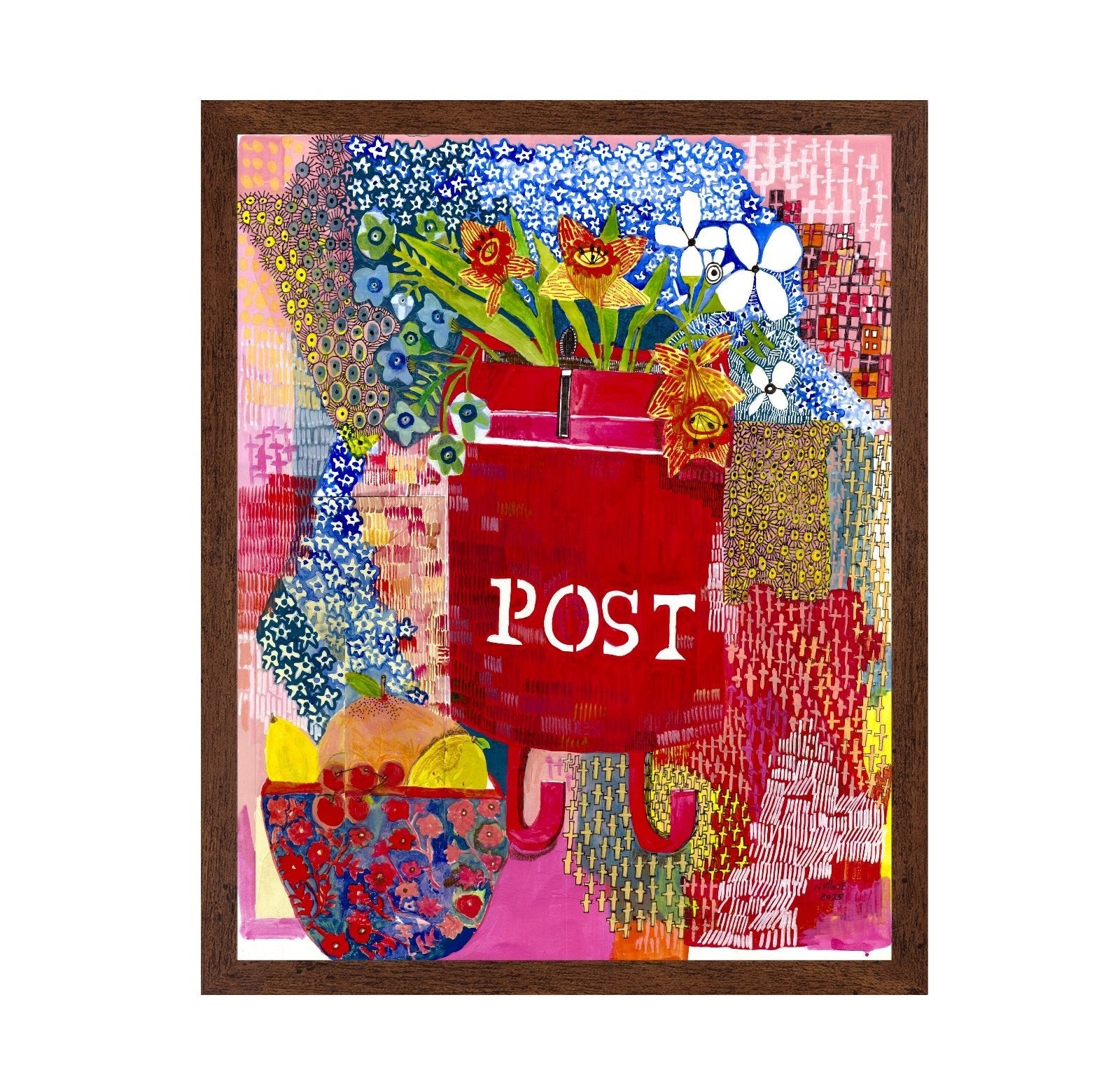 Post Box Floral Collage