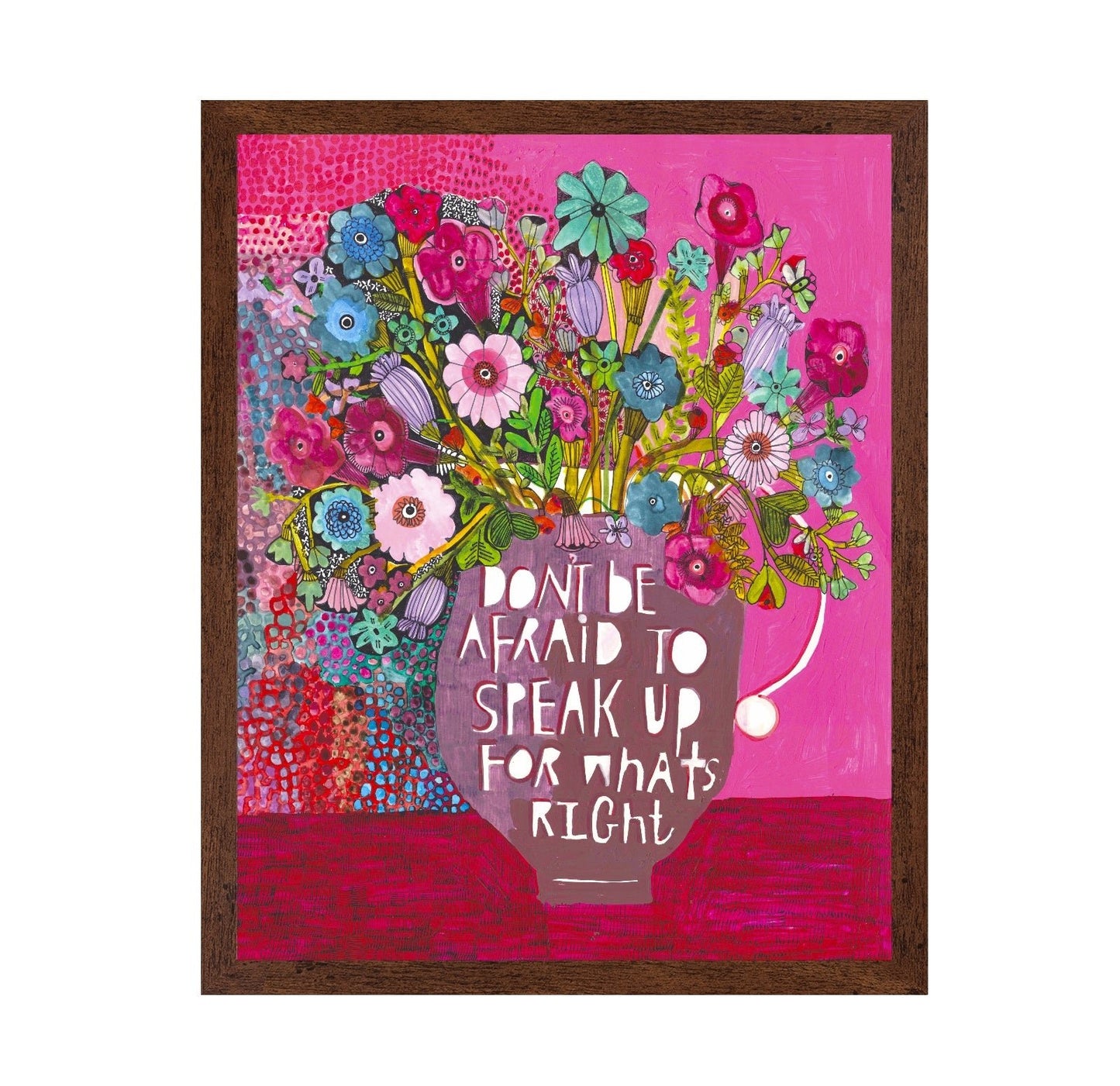 Speak Up Floral Quote
