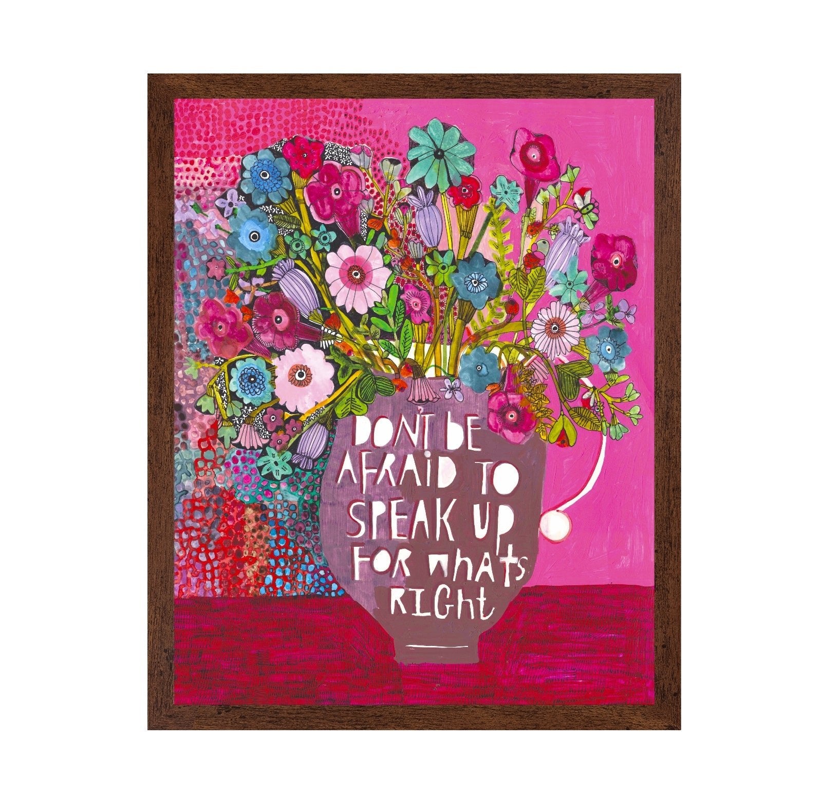 Speak Up Floral Quote