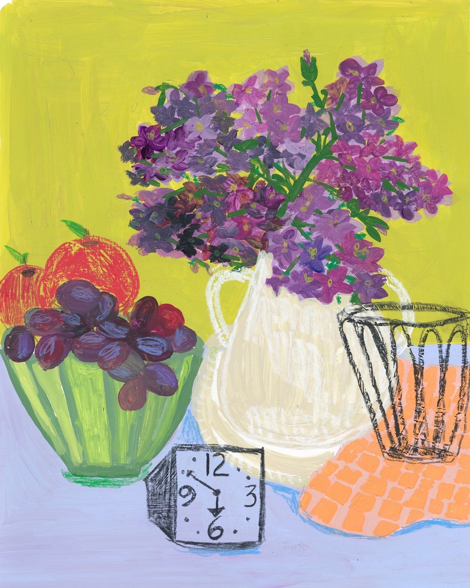 Purple Flowers Still Life