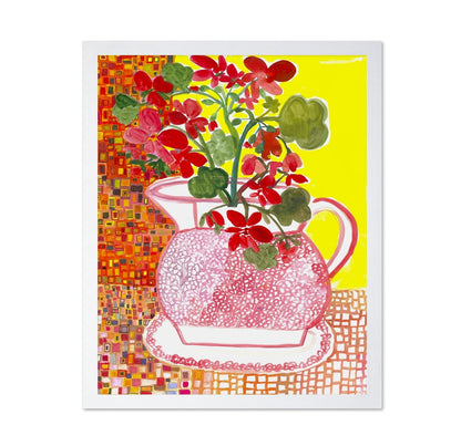 Red Floral Teapot