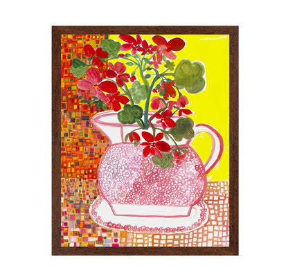 Red Floral Teapot
