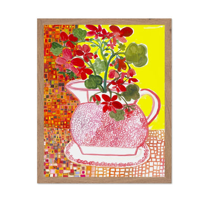 Red Floral Teapot