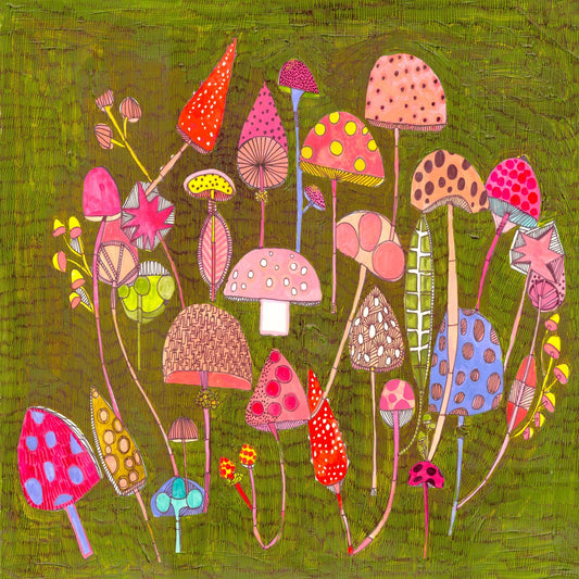 Colorful Mushroom Field