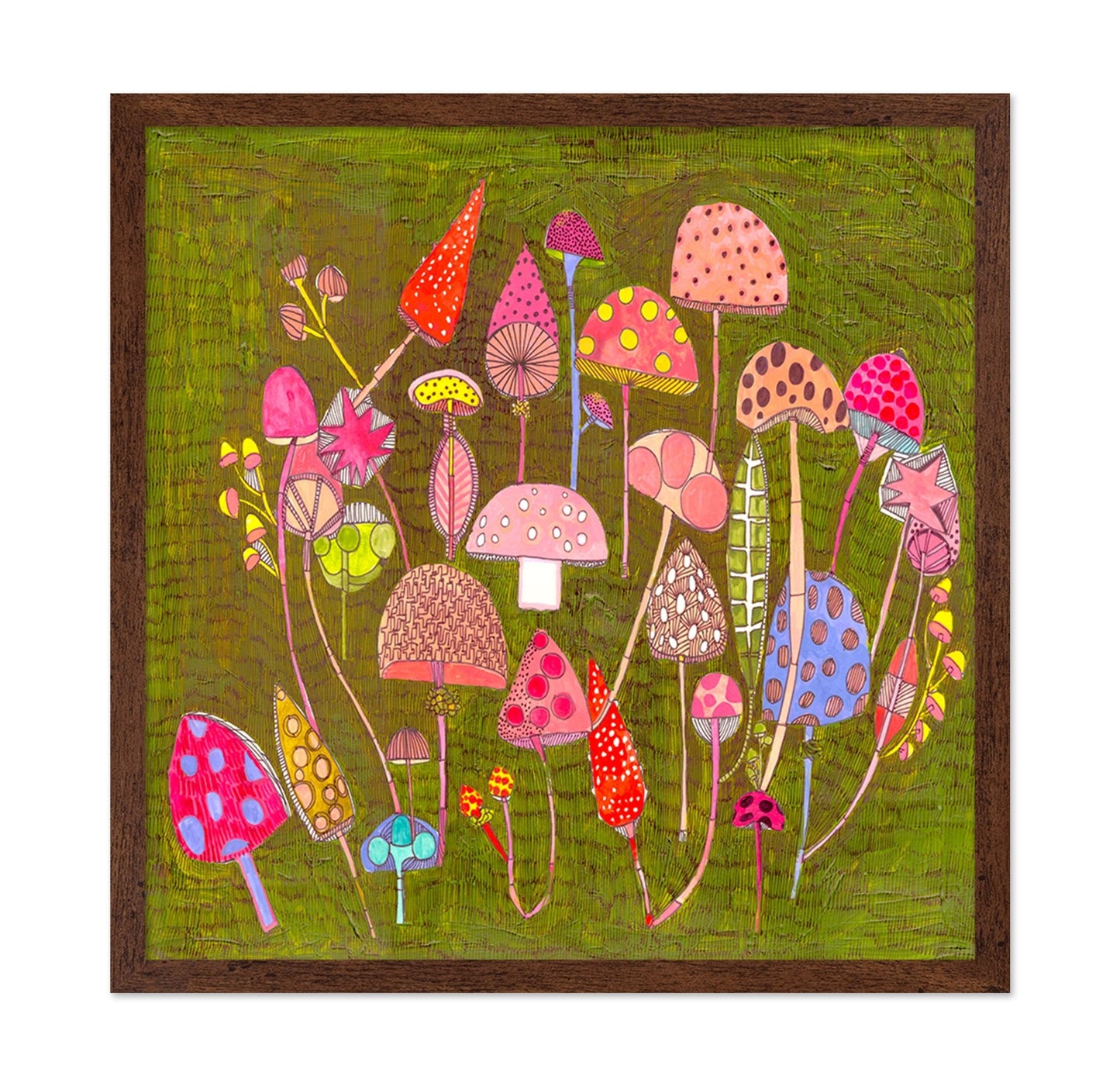 Colorful Mushroom Field