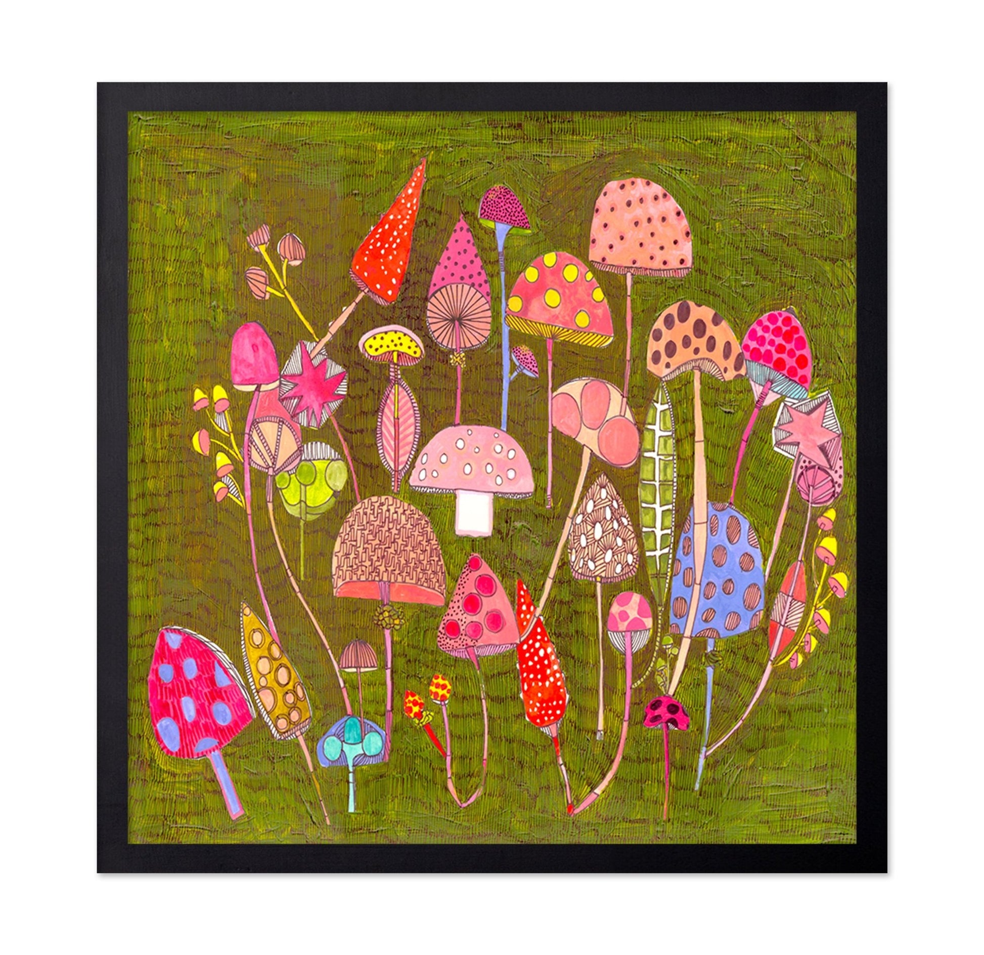 Colorful Mushroom Field