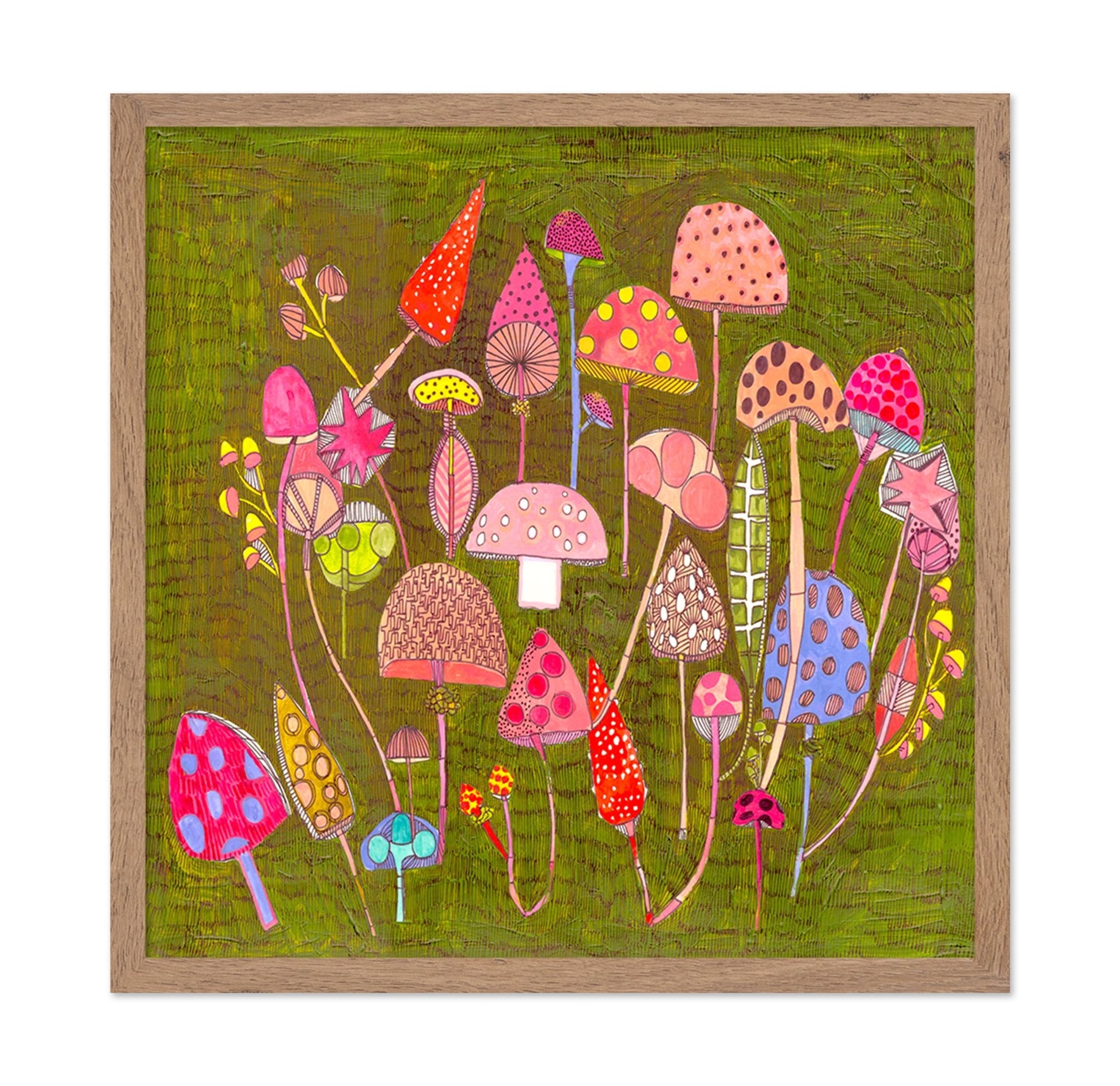 Colorful Mushroom Field