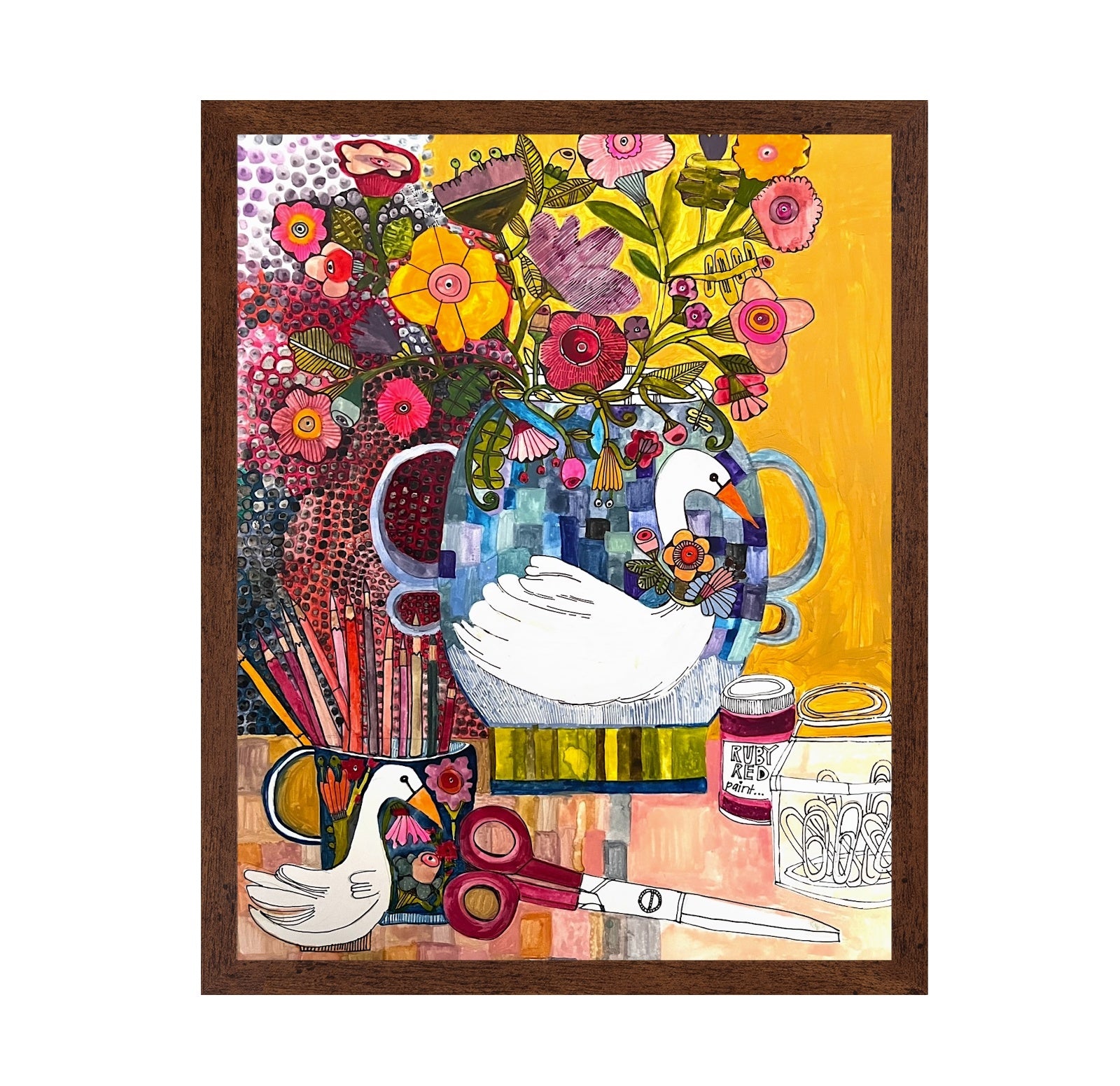 Whimsical Goose Still Life