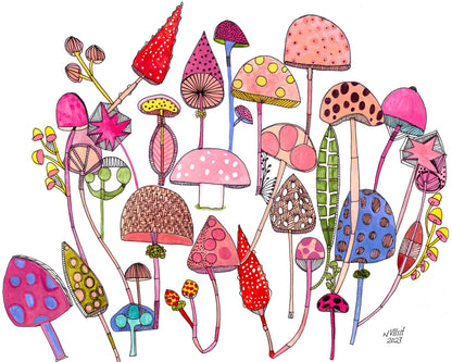 Whimsical Mushroom Garden