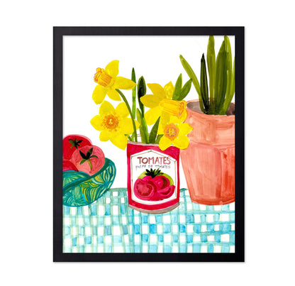 Daffodils Tomato Still Life