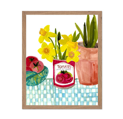Daffodils Tomato Still Life