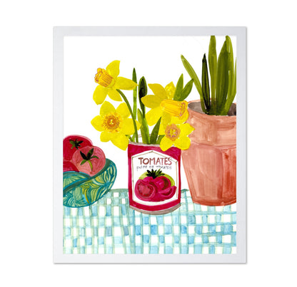 Daffodils Tomato Still Life