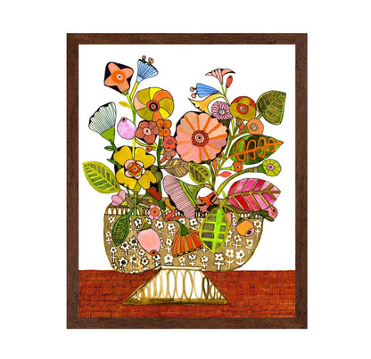 Colorful Floral Vase Pattern