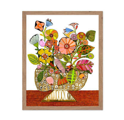 Colorful Floral Vase Pattern