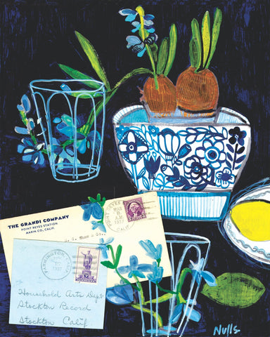Blue Botanical Still Life