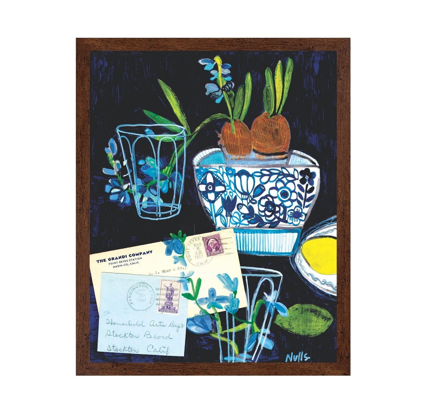 Blue Botanical Still Life