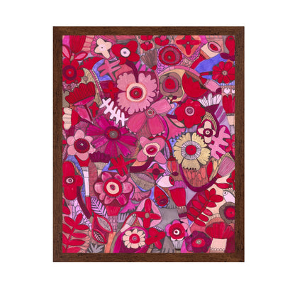 Red Floral Pattern Collage