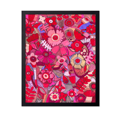 Red Floral Pattern Collage