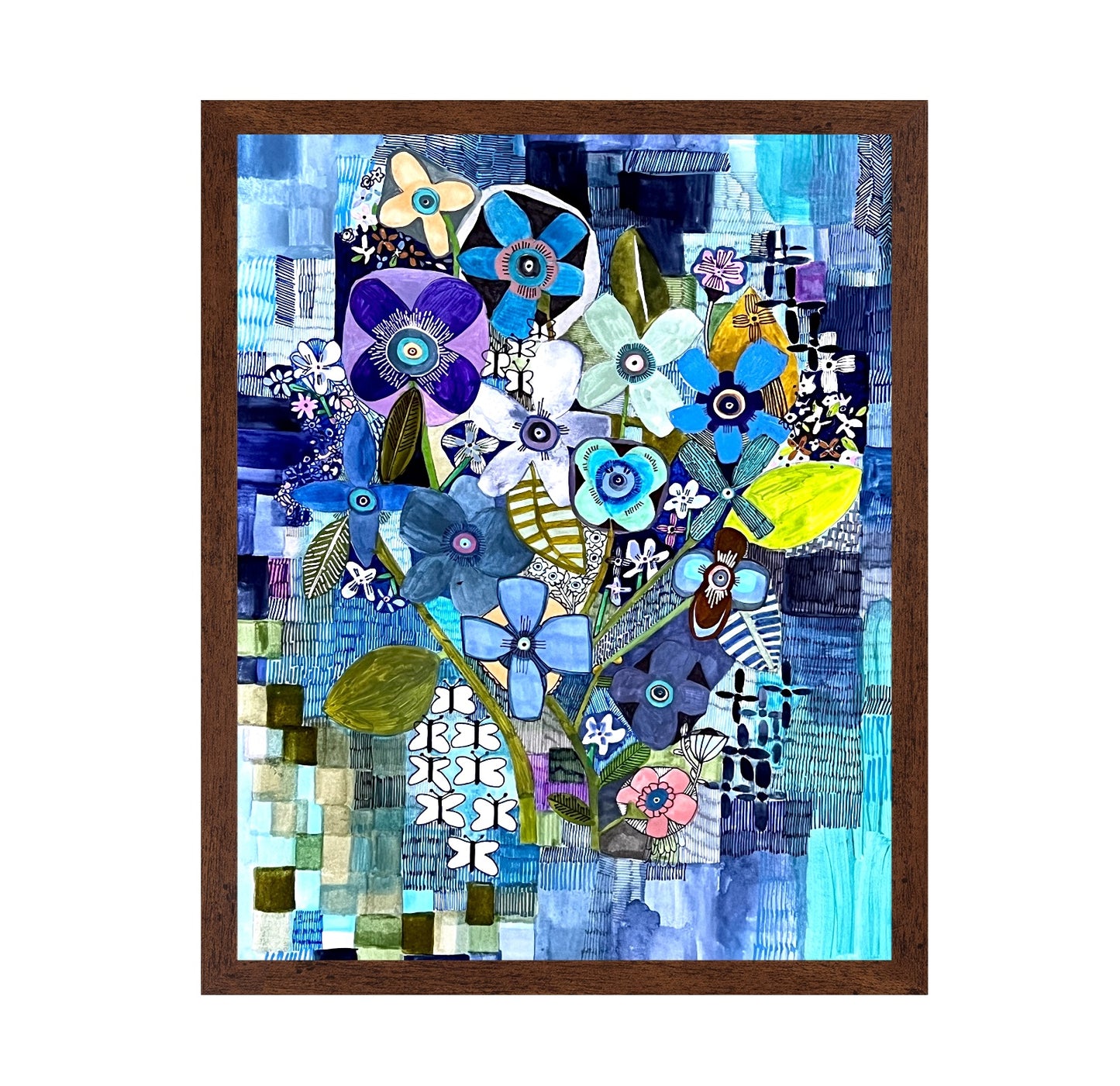 Blue Floral Mosaic Bouquet