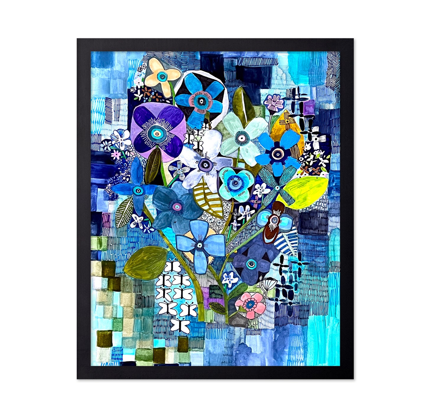 Blue Floral Mosaic Bouquet