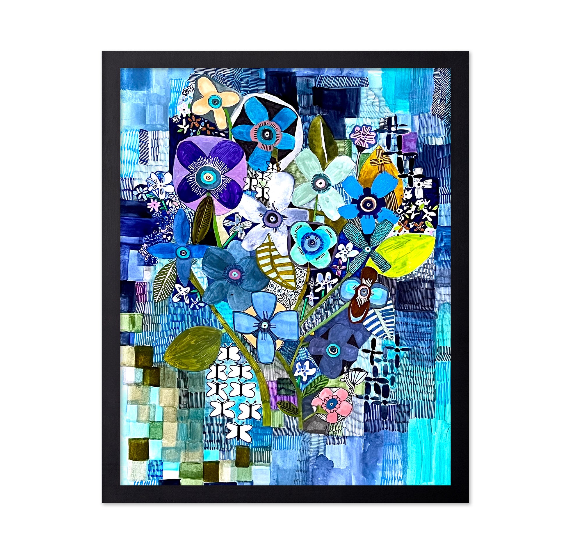 Blue Floral Mosaic Bouquet